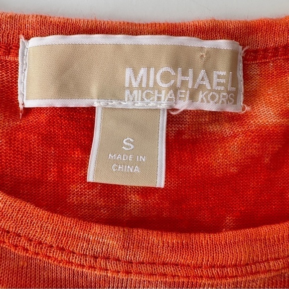 Michael Kors Orange Tie-Dye Women's Dress - Picture 9 of 13
